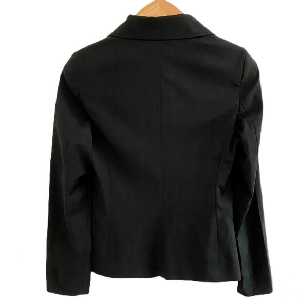 Women's UNITED COLORS of BENETTON Black Wool Blazer Jacket Size 40 Italy (US 4) - Picture 2 of 11
